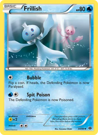 Frillish #34 · Next Destinies Pokémon card