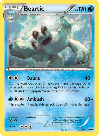 Beartic #37 · Next Destinies Pokémon card