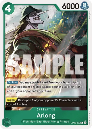 Arlong (Jolly Roger Foil) #OP06-023-jolly-roger-foil · Premium Booster -The Best- One Piece card