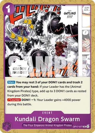 Kundali Dragon Swarm #OP17-077 · The World's Strongest Warriors One Piece card
