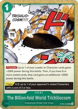 The Billion-fold World Trichiliocosm (Zoro Deck) #OP06-038-zoro-deck · Learn Together Deck Set One Piece card