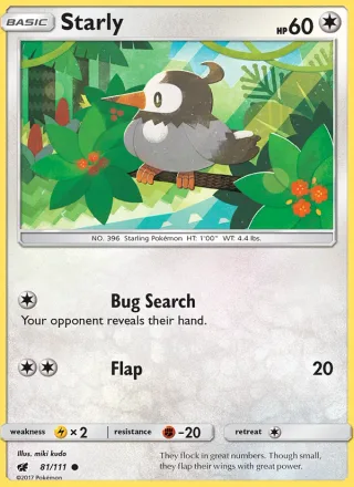Starly #81 · Crimson Invasion Pokémon card