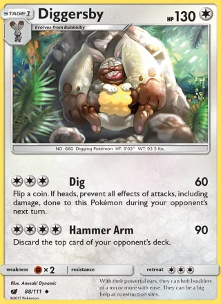 Diggersby #88 · Crimson Invasion Pokémon card