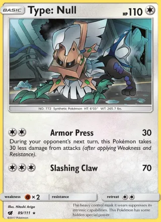 Type: Null #89 · Crimson Invasion Pokémon card