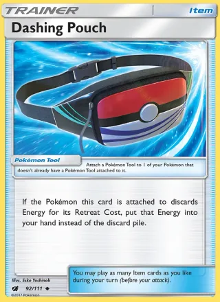 Dashing Pouch #92 · Crimson Invasion Pokémon card