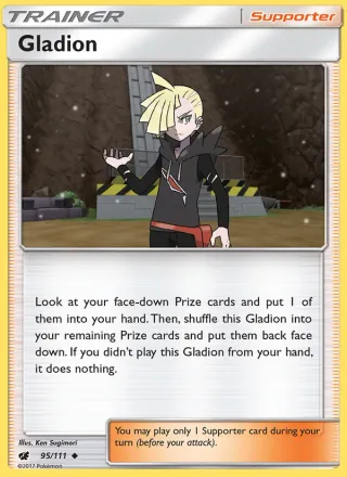 Gladion #95 · Crimson Invasion Pokémon card