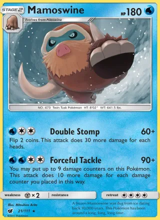 Mamoswine #21 · Crimson Invasion Pokémon card
