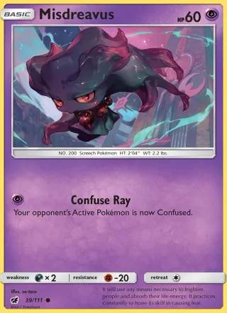 Misdreavus #39 · Crimson Invasion Pokémon card