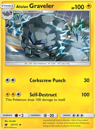 Alolan Graveler #33 · Crimson Invasion Pokémon card