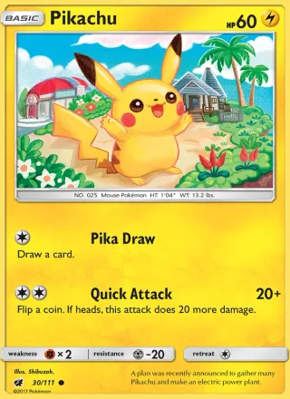 Pikachu #30 · Crimson Invasion Pokémon card