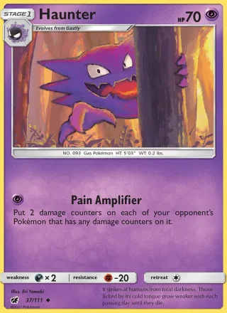 Haunter #37 · Crimson Invasion Pokémon card