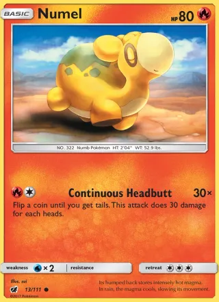 Numel #13 · Crimson Invasion Pokémon card