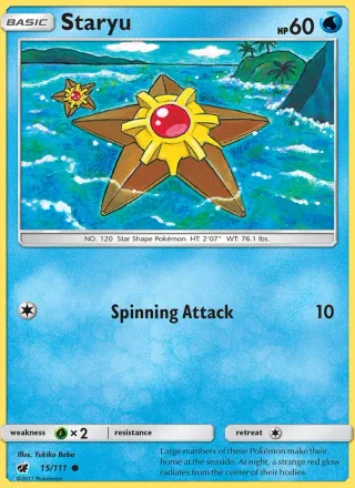 Staryu #15 · Crimson Invasion Pokémon card