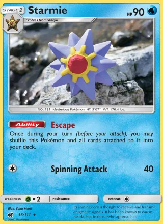 Starmie #16 · Crimson Invasion Pokémon card
