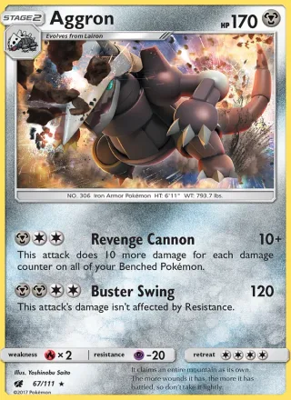 Aggron #67 · Crimson Invasion Pokémon card