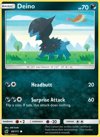 Deino #60 · Crimson Invasion Pokémon card