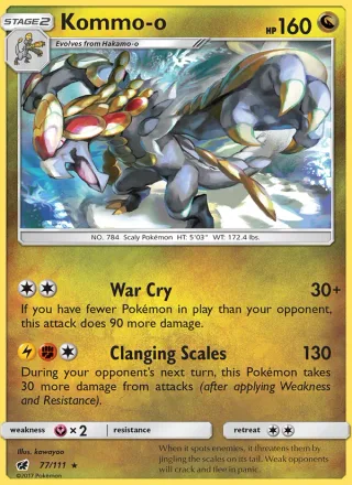 Kommo-o #77 · Crimson Invasion Pokémon card