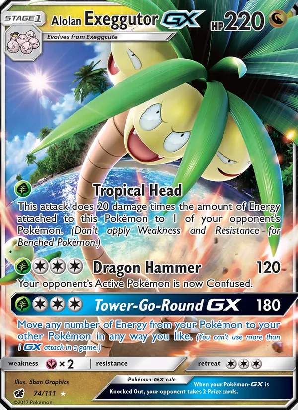 Alolan Exeggutor GX full card art