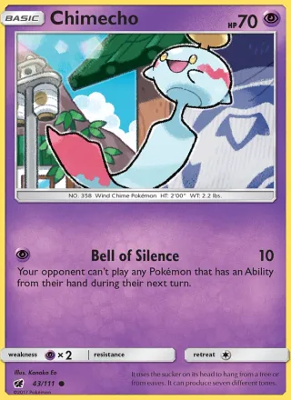 Chimecho #43 · Crimson Invasion Pokémon card