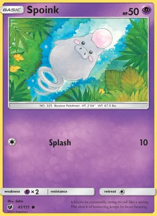Spoink #41 · Crimson Invasion Pokémon card