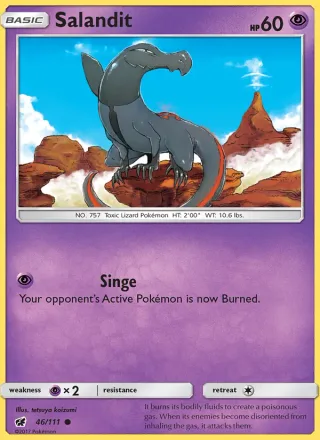 Salandit #46 · Crimson Invasion Pokémon card