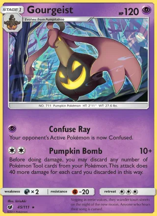 Gourgeist #45 · Crimson Invasion Pokémon card