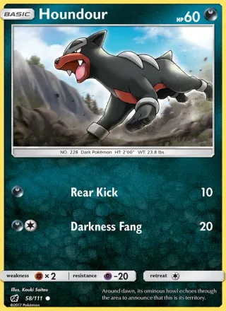 Houndour #58 · Crimson Invasion Pokémon card