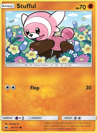 Stufful #55 · Crimson Invasion Pokémon card