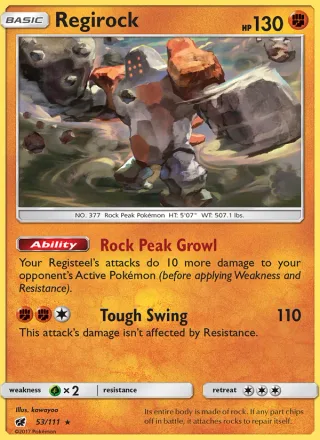 Regirock #53 · Crimson Invasion Pokémon card