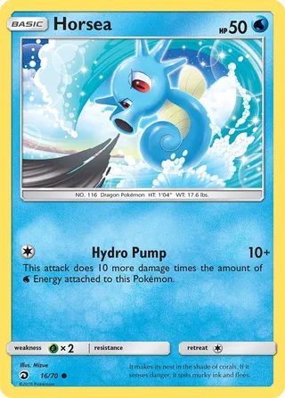 Horsea #16 · Dragon Majesty Pokémon card