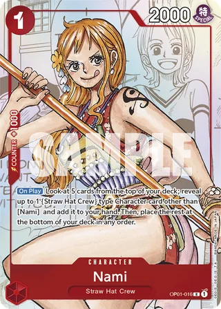 Nami (Alternate Art) #OP01-016-alternate-art · One Piece Promotion Cards One Piece card