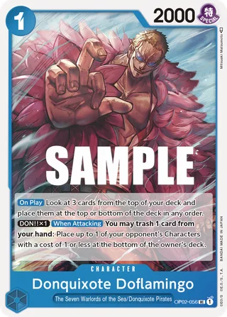 Donquixote Doflamingo #OP02-056 · Paramount War Pre-Release Cards One Piece card