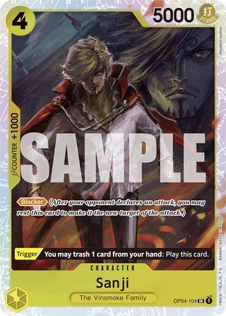 Sanji (Alternate Art) #OP04-104-alternate-art · Premium Booster -The Best- One Piece card