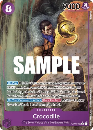 Crocodile (Alternate Art) #OP04-060-alternate-art · Kingdoms of Intrigue One Piece card