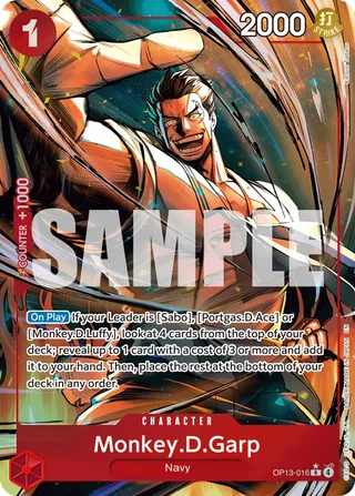 Monkey.D.Garp (Treasure Cup March 2026) #OP13-016-treasure-cup-march-2026 · One Piece Promotion Cards One Piece card