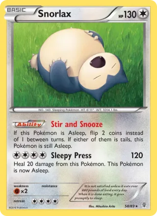 Snorlax #58 · Generations Pokémon card