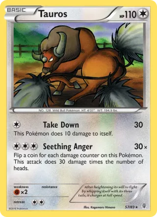 Tauros #57 · Generations Pokémon card