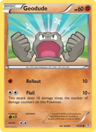 Geodude #43 · Generations Pokémon card