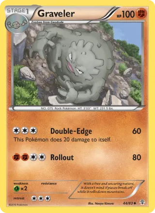 Graveler #44 · Generations Pokémon card