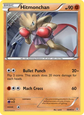 Hitmonchan #48 · Generations Pokémon card
