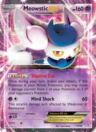 Meowstic EX #37 · Generations Pokémon card