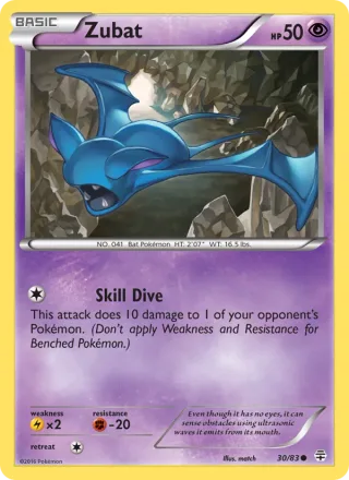 Zubat #30 · Generations Pokémon card