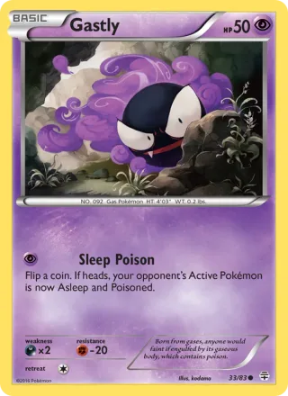Gastly #33 · Generations Pokémon card