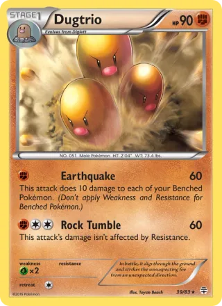 Dugtrio #39 · Generations Pokémon card
