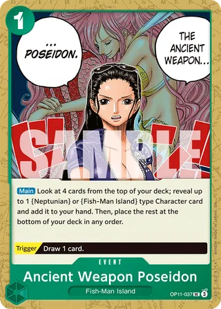 Ancient Weapon Poseidon #OP11-037 · A Fist of Divine Speed Release Event Cards One Piece card