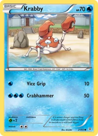 Krabby #21 · Generations Pokémon card