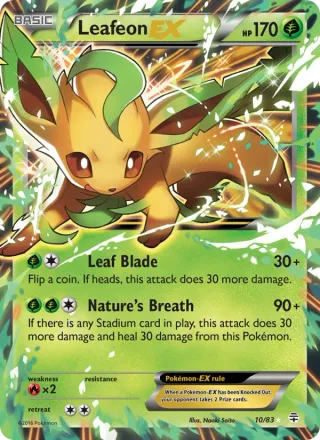 Leafeon EX #10 · Generations Pokémon card