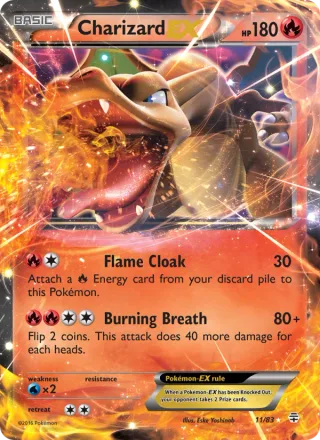 Charizard EX #11 · Generations Pokémon card