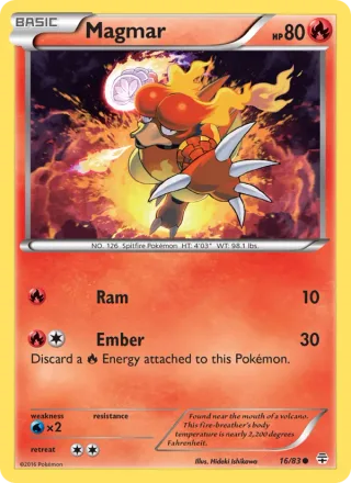 Magmar #16 · Generations Pokémon card