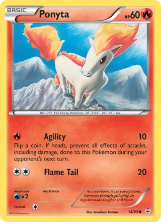 Ponyta #14 · Generations Pokémon card
